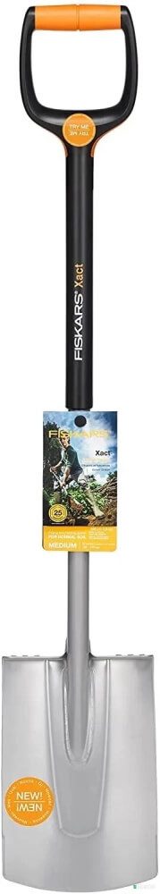 Лопата прямая с закругленным лезвием Fiskars Xact M (1003682)