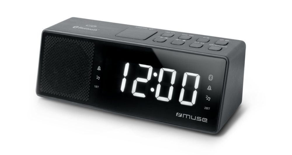 Радиочасы с USB Muse M-172 BT черные