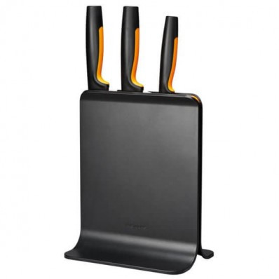 Набір ножів Fiskars Functional Form з чорною підставкою 3 шт (1057555)