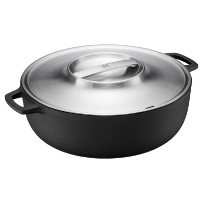 Каструля з кришкою чавунна Fiskars Norden Grill 6 л, 30 см (1066430)